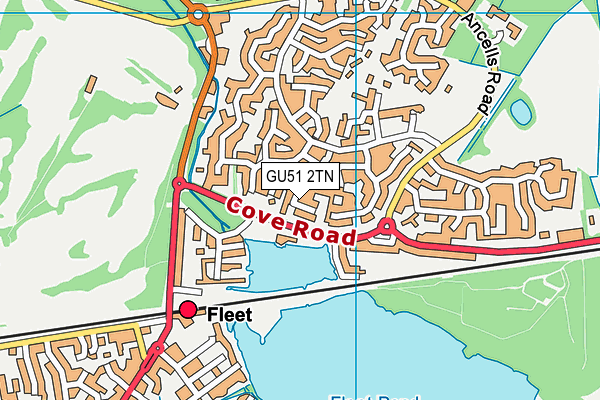 GU51 2TN map - OS VectorMap District (Ordnance Survey)