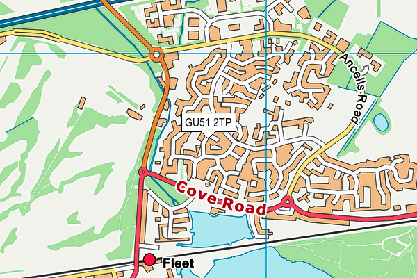 GU51 2TP map - OS VectorMap District (Ordnance Survey)