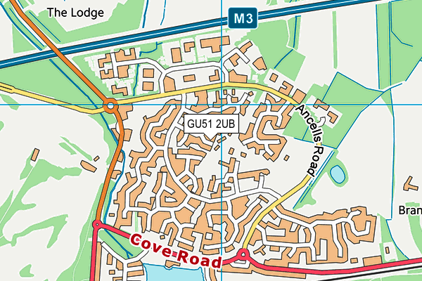 GU51 2UB map - OS VectorMap District (Ordnance Survey)