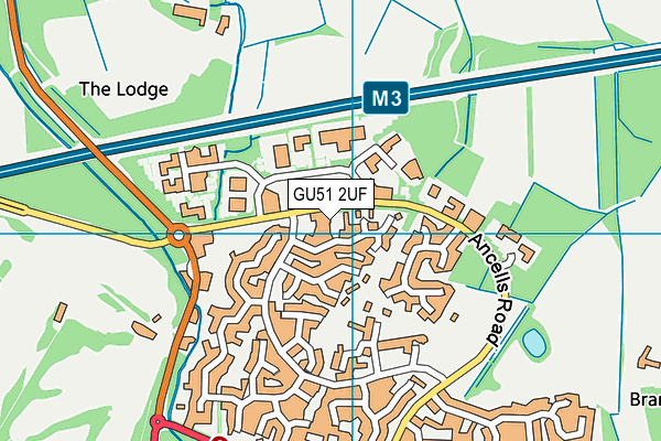 GU51 2UF map - OS VectorMap District (Ordnance Survey)