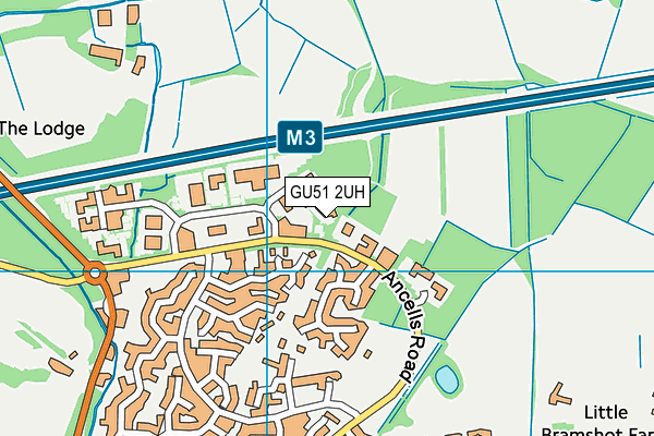GU51 2UH map - OS VectorMap District (Ordnance Survey)