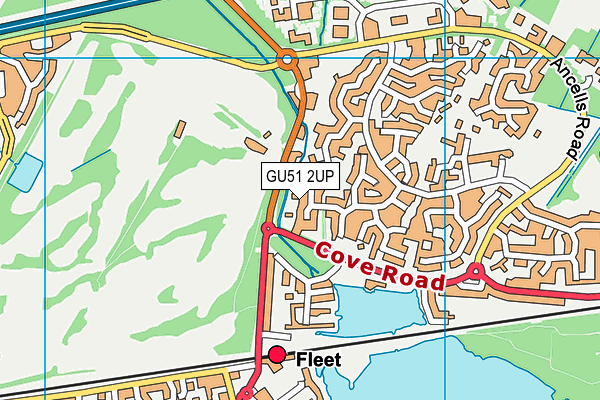 GU51 2UP map - OS VectorMap District (Ordnance Survey)