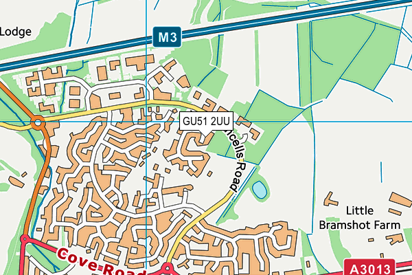 GU51 2UU map - OS VectorMap District (Ordnance Survey)