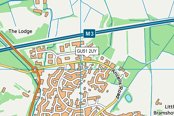 GU51 2UY map - OS VectorMap District (Ordnance Survey)