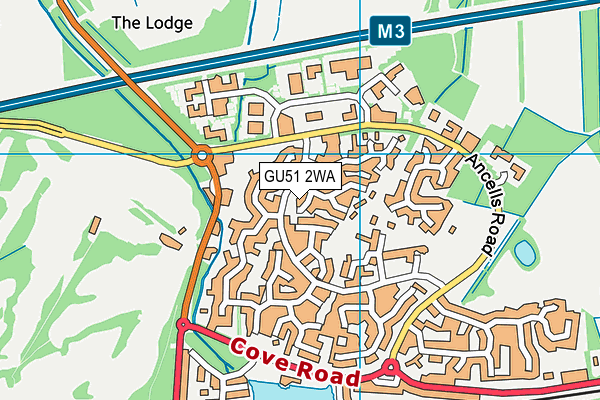 GU51 2WA map - OS VectorMap District (Ordnance Survey)