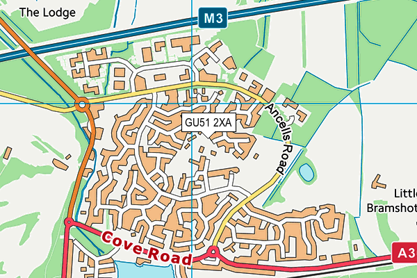 GU51 2XA map - OS VectorMap District (Ordnance Survey)