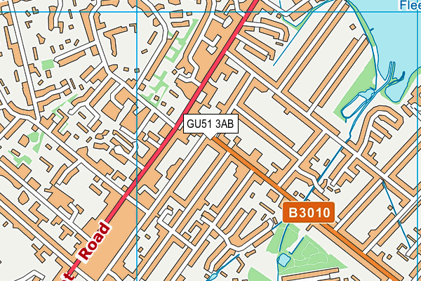 GU51 3AB map - OS VectorMap District (Ordnance Survey)