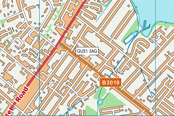 GU51 3AG map - OS VectorMap District (Ordnance Survey)