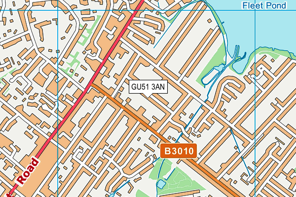 GU51 3AN map - OS VectorMap District (Ordnance Survey)