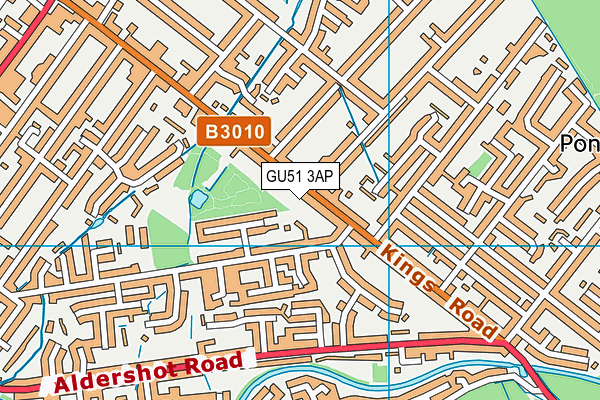 GU51 3AP map - OS VectorMap District (Ordnance Survey)