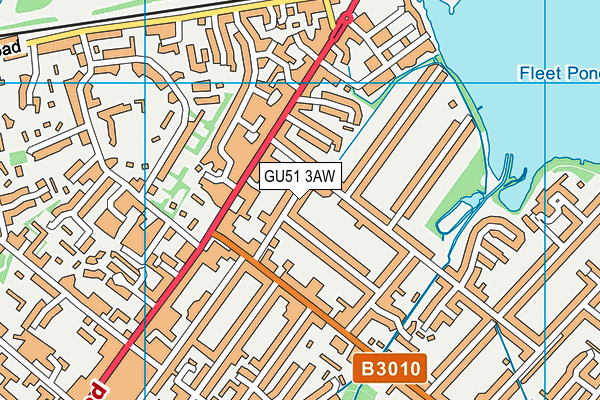 GU51 3AW map - OS VectorMap District (Ordnance Survey)