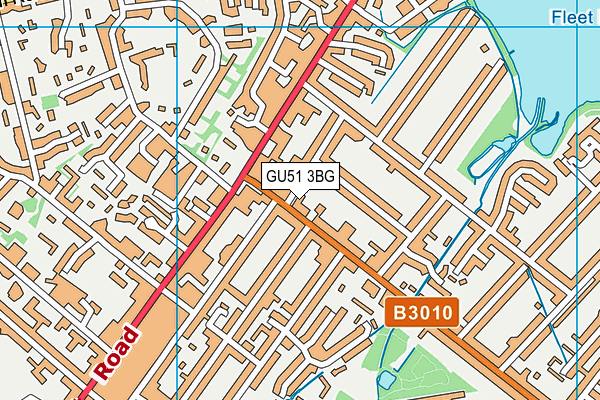 GU51 3BG map - OS VectorMap District (Ordnance Survey)