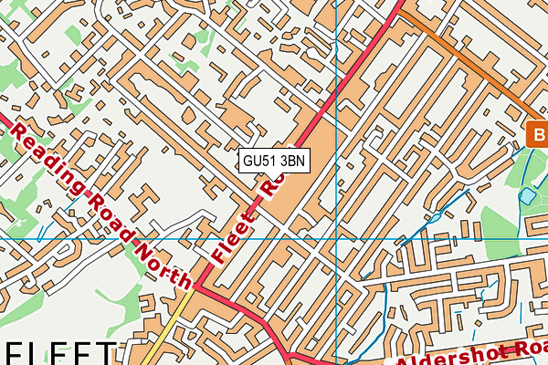 GU51 3BN map - OS VectorMap District (Ordnance Survey)