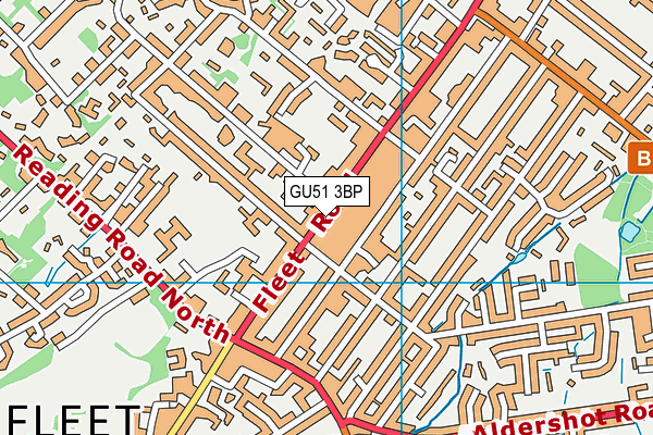 GU51 3BP map - OS VectorMap District (Ordnance Survey)