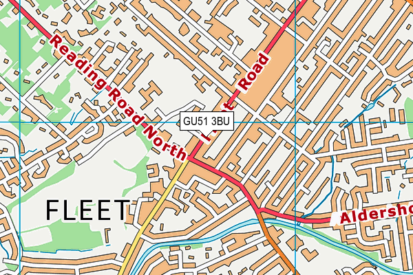 GU51 3BU map - OS VectorMap District (Ordnance Survey)