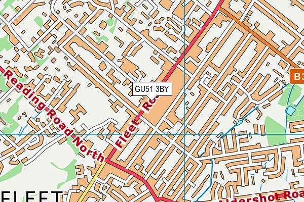 GU51 3BY map - OS VectorMap District (Ordnance Survey)