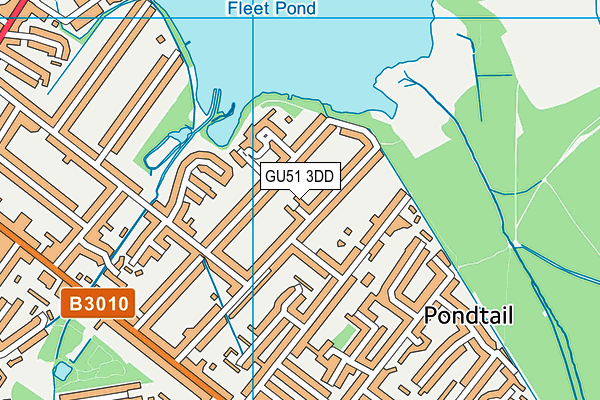 GU51 3DD map - OS VectorMap District (Ordnance Survey)