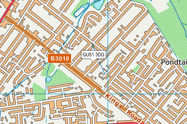GU51 3DG map - OS VectorMap District (Ordnance Survey)