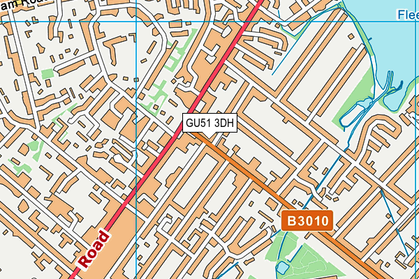 GU51 3DH map - OS VectorMap District (Ordnance Survey)