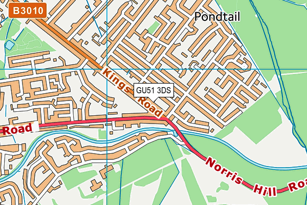 GU51 3DS map - OS VectorMap District (Ordnance Survey)