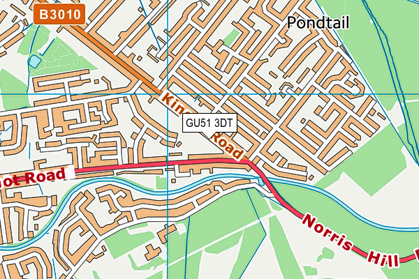 GU51 3DT map - OS VectorMap District (Ordnance Survey)