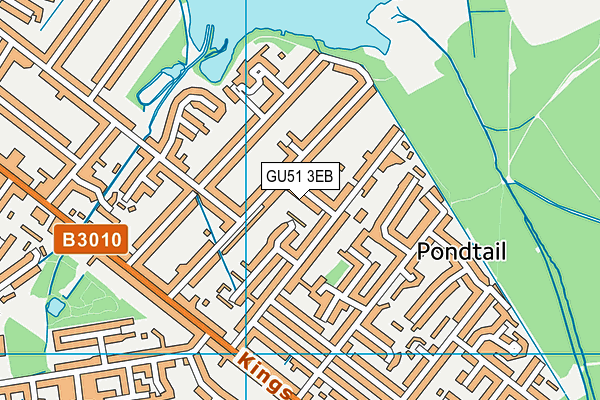 GU51 3EB map - OS VectorMap District (Ordnance Survey)