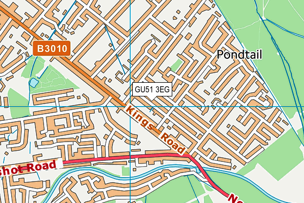 GU51 3EG map - OS VectorMap District (Ordnance Survey)