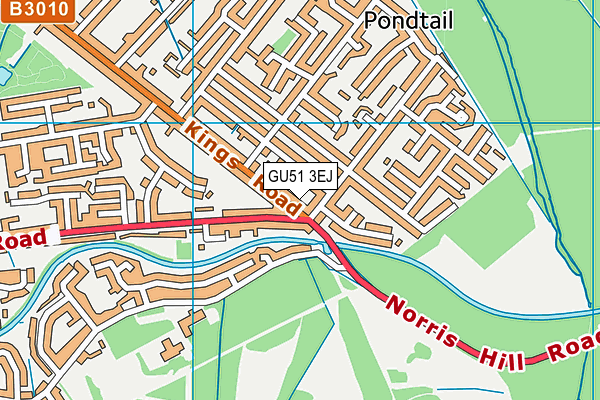 GU51 3EJ map - OS VectorMap District (Ordnance Survey)