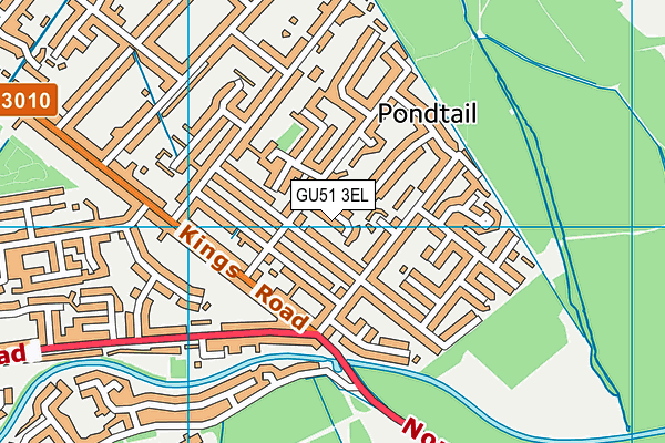 GU51 3EL map - OS VectorMap District (Ordnance Survey)