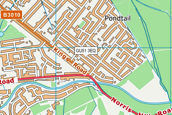 GU51 3EQ map - OS VectorMap District (Ordnance Survey)