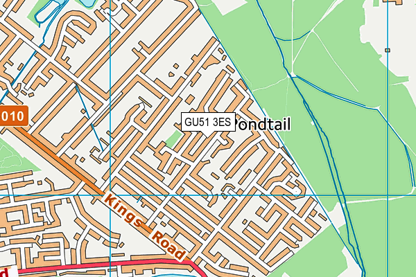 GU51 3ES map - OS VectorMap District (Ordnance Survey)