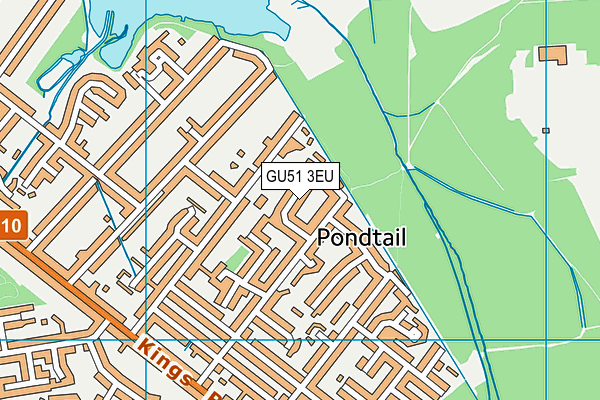 GU51 3EU map - OS VectorMap District (Ordnance Survey)