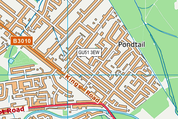 GU51 3EW map - OS VectorMap District (Ordnance Survey)