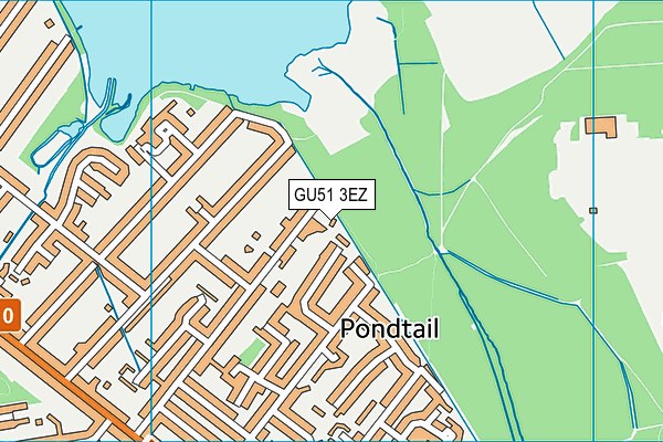 GU51 3EZ map - OS VectorMap District (Ordnance Survey)