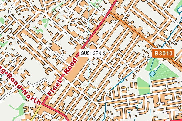 GU51 3FN map - OS VectorMap District (Ordnance Survey)