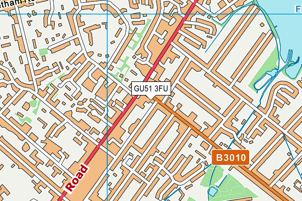 GU51 3FU map - OS VectorMap District (Ordnance Survey)