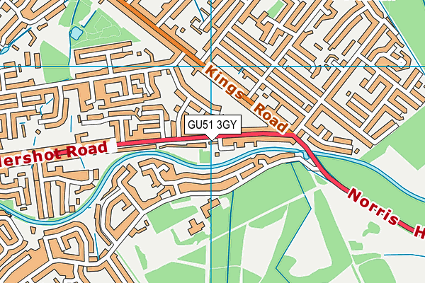 GU51 3GY map - OS VectorMap District (Ordnance Survey)