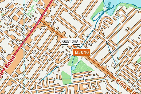 GU51 3HA map - OS VectorMap District (Ordnance Survey)