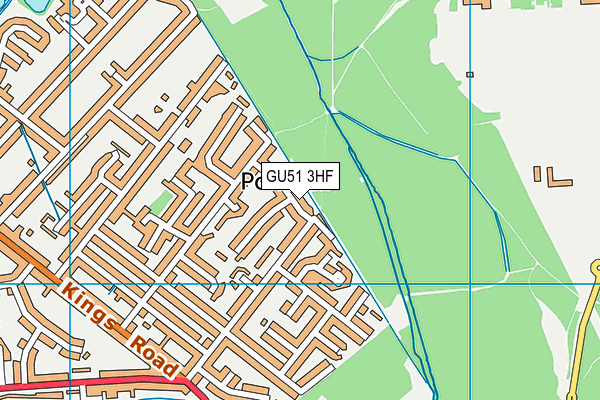 GU51 3HF map - OS VectorMap District (Ordnance Survey)