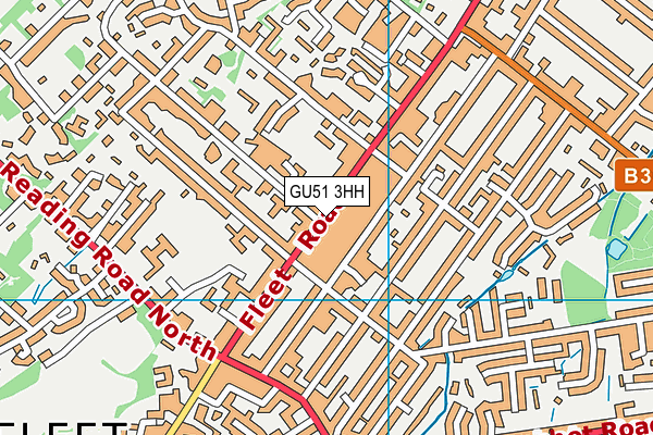 GU51 3HH map - OS VectorMap District (Ordnance Survey)