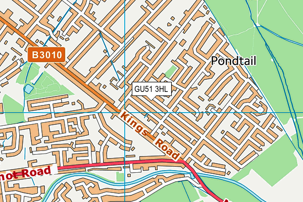 GU51 3HL map - OS VectorMap District (Ordnance Survey)