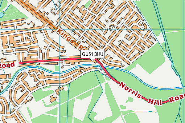 GU51 3HU map - OS VectorMap District (Ordnance Survey)