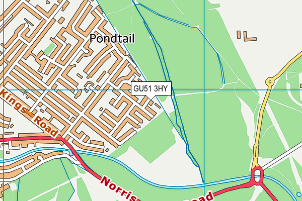 GU51 3HY map - OS VectorMap District (Ordnance Survey)