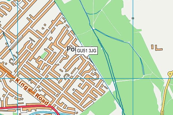 GU51 3JG map - OS VectorMap District (Ordnance Survey)