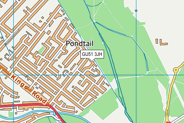 GU51 3JH map - OS VectorMap District (Ordnance Survey)