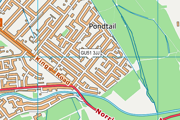 GU51 3JJ map - OS VectorMap District (Ordnance Survey)