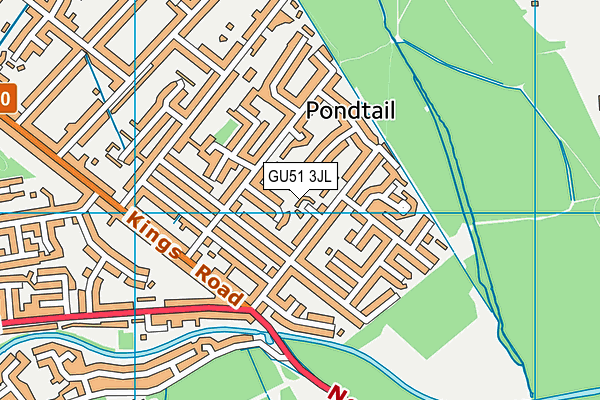 GU51 3JL map - OS VectorMap District (Ordnance Survey)