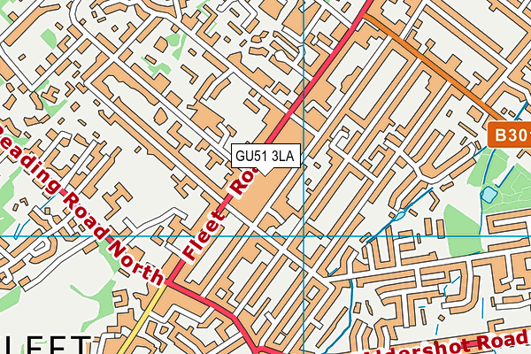 GU51 3LA map - OS VectorMap District (Ordnance Survey)
