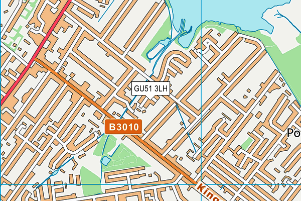 GU51 3LH map - OS VectorMap District (Ordnance Survey)