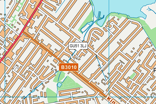 GU51 3LJ map - OS VectorMap District (Ordnance Survey)